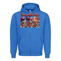 True Royal i'm just here for the snacks american football Zipper Hoodie - Zillion Design Studio