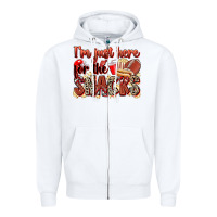 I'm Just Here For The Snacks American Football Zipper Hoodie | Teevron