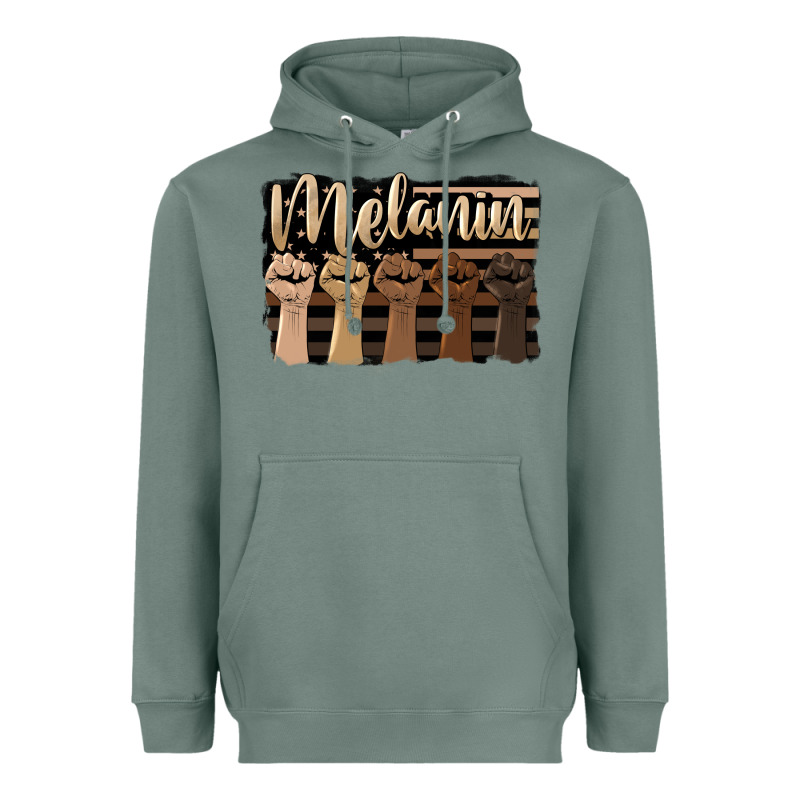 Melanin American Flag Heavyweight Hoodie by HRA Design Shop | Teevron