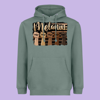 Melanin American Flag Heavyweight Hoodie Designed By Hra Design Shop