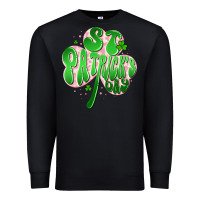 Black st patricks day clover Premium Sweatshirt - Artiststas