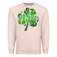 Pale Pink st patricks day clover Premium Sweatshirt - Artiststas