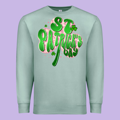 St Patricks Day Clover Premium Sweatshirt Designed By Artiststas