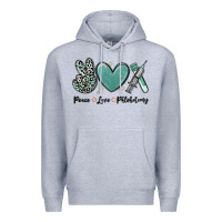 Peace Love Phlebotomy Premium Hoodie | Teevron