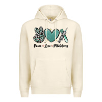 Tofu peace love phlebotomy Premium Hoodie - MaliasSmallBusiness