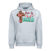 Heather Grey he is risen Urban Hoodie - MaliasSmallBusiness