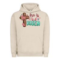 Pigment French Oak he is risen Urban Hoodie - MaliasSmallBusiness