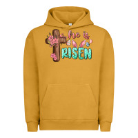 Pigment Peanut Butter he is risen Urban Hoodie - MaliasSmallBusiness