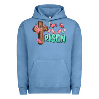 Pigment Pebble Blue he is risen Urban Hoodie - MaliasSmallBusiness