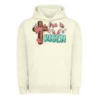 Pigment Pistachio he is risen Urban Hoodie - MaliasSmallBusiness