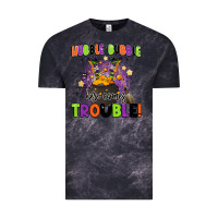Cloud Black kids halloween hubble bubble here comes trouble Vintage Tee - BarkalooDesign