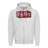 Dove Grey mama with license letters mothers day Zipper Hoodie - texasbilliewilder