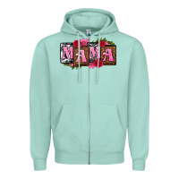 Mama With License Letters Mothers Day Zipper Hoodie | Teevron