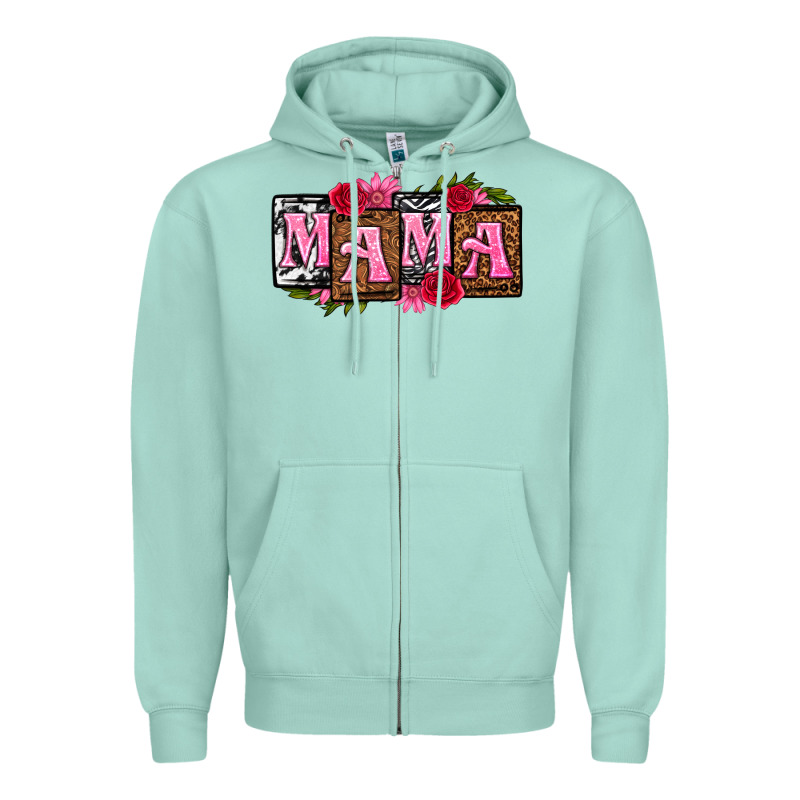Mama With License Letters Mothers Day Zipper Hoodie by texasbilliewilder | Teevron