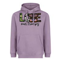 Lavender love our troops Heavyweight Hoodie - CowhideDigitalArt