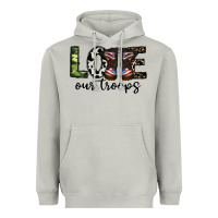 Moon Dust love our troops Heavyweight Hoodie - CowhideDigitalArt