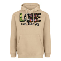Mushroom love our troops Heavyweight Hoodie - CowhideDigitalArt