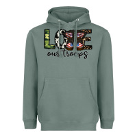 Sage love our troops Heavyweight Hoodie - CowhideDigitalArt