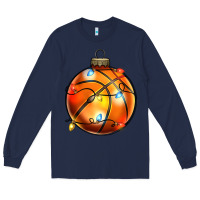 Navy christmas  baskerball Long Sleeve Tee - Zillion Design Studio