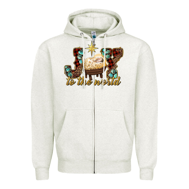 Joy To The World Zipper Hoodie by RanaPortraitStore | Teevron
