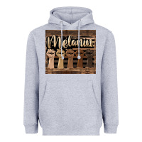 Heather Grey melanin American flag Heavyweight Hoodie - HRA Design Shop