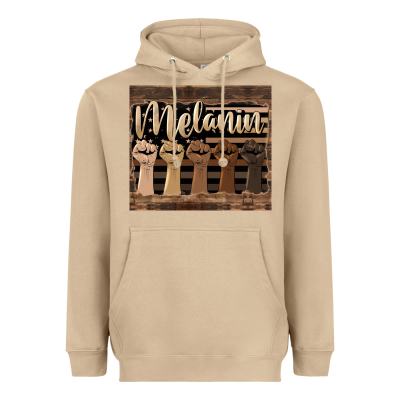 Melanin American Flag Heavyweight Hoodie by HRA Design Shop | Teevron