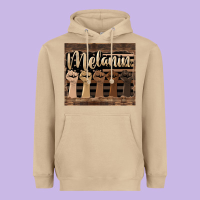 Melanin American Flag Heavyweight Hoodie Designed By Hra Design Shop