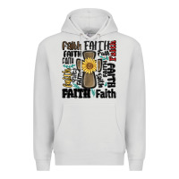 Dove Grey faith cross Premium Hoodie - MaliasSmallBusiness