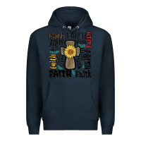 Navy faith cross Premium Hoodie - MaliasSmallBusiness