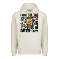 Oatmeal Heather faith cross Premium Hoodie - MaliasSmallBusiness
