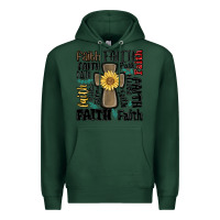 Sports Green faith cross Premium Hoodie - MaliasSmallBusiness