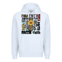 White faith cross Premium Hoodie - MaliasSmallBusiness