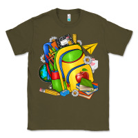 Army Green school bag Classic Tee - texasbilliewilder