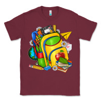 Burgundy school bag Classic Tee - texasbilliewilder