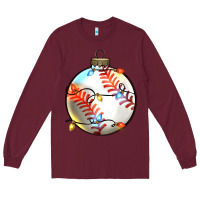 Burgundy christmas  baseball Long Sleeve Tee - Zillion Design Studio