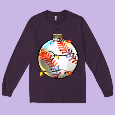 Long Sleeve Tee christmas  baseball