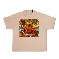 Burro galloping horse serape sunflowers turquoise and saddles Urban Heavy Tee - Artiststas