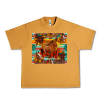 Peanut Butter galloping horse serape sunflowers turquoise and saddles Urban Heavy Tee - Artiststas