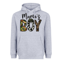 Heather Grey mama's boy Heavyweight Hoodie - CowhideDigitalArt