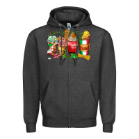 Charcoal Heather italy coffee cups Zipper Hoodie - Zillion Design Studio