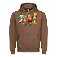 Chestnut italy coffee cups Zipper Hoodie - Zillion Design Studio