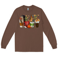 Chestnut coffee cups indian headdress Long Sleeve Tee - texasbilliewilder