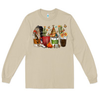 Mushroom coffee cups indian headdress Long Sleeve Tee - texasbilliewilder