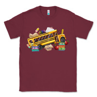 Burgundy school bus driver Classic Tee - texasbilliewilder