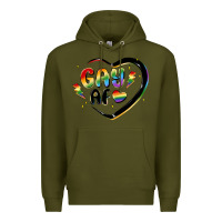 Army Green gay af Premium Hoodie - MaliasSmallBusiness