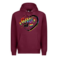 Burgundy gay af Premium Hoodie - MaliasSmallBusiness