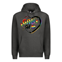 Charcoal Heather gay af Premium Hoodie - MaliasSmallBusiness