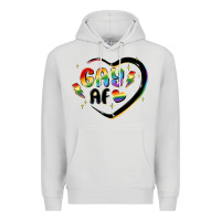 Dove Grey gay af Premium Hoodie - MaliasSmallBusiness