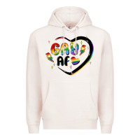 Pale Pink gay af Premium Hoodie - MaliasSmallBusiness