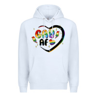 White gay af Premium Hoodie - MaliasSmallBusiness